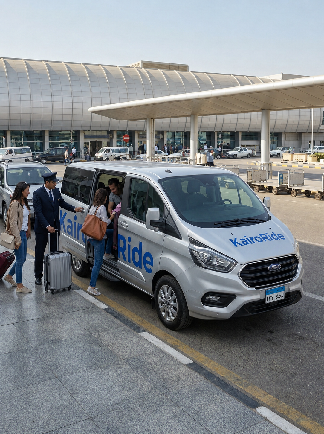 Inter-city van on the road